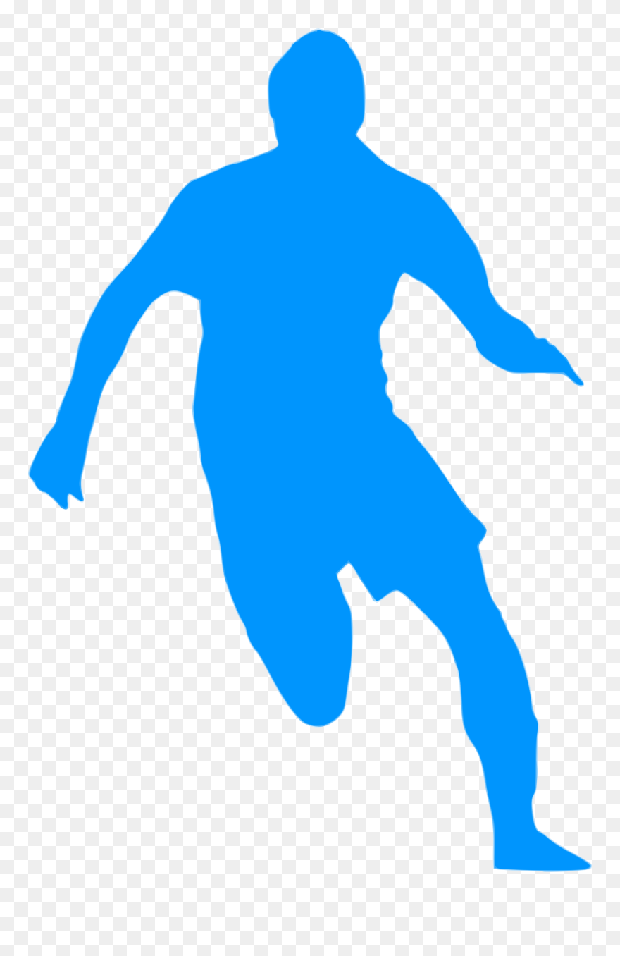 Blue Football Player Image Clipart
