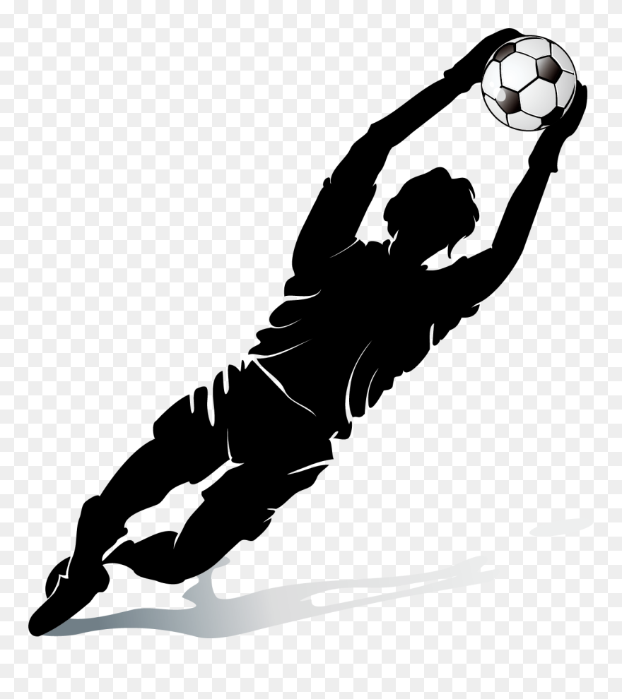 Football Player Silhouette Png Download - Transparent Soccer Goalie Silhouette Clipart