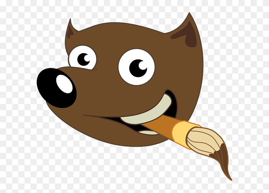 Fox, Dog, Gimp, Mascot, Brush, Animal, Logo - Gambar Kartun Hewan Logo Clipart