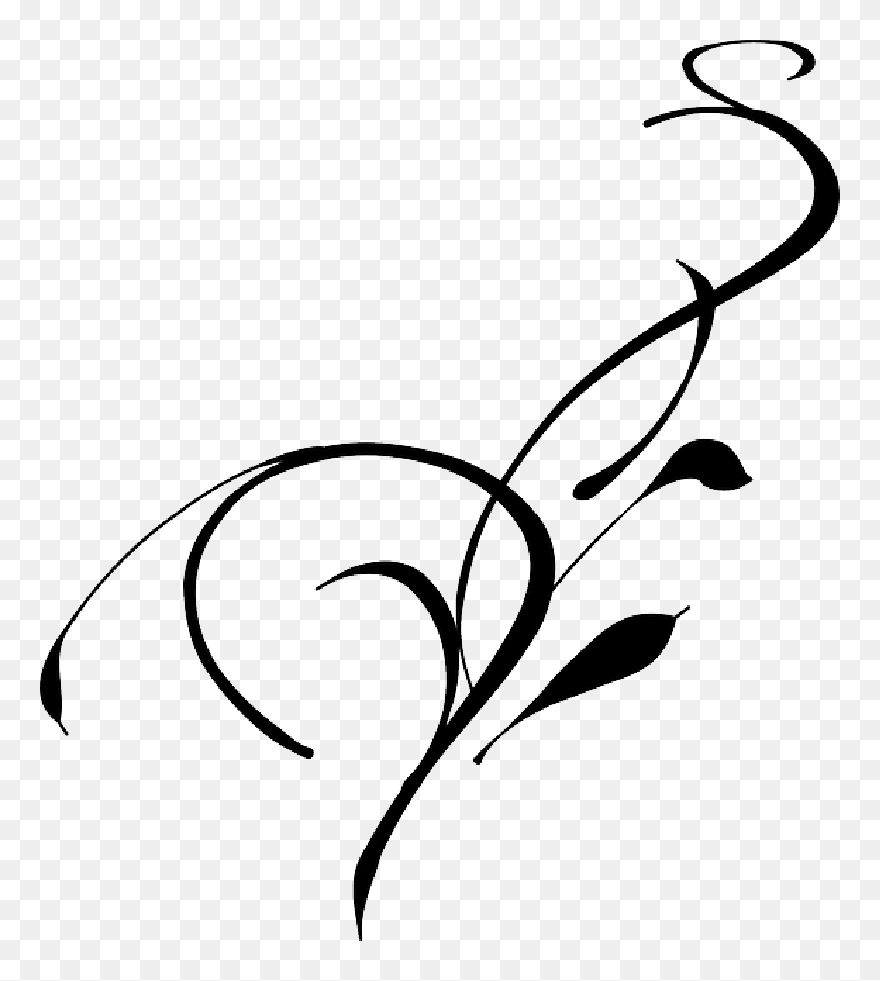 Black, Green, Celtic, Corner, Tribal, Simple, Outline - Black And White Vines Clip Art - Png Download