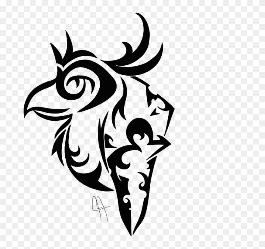 Chocobo Tribal Tattoos 5 By Lisa - Final Fantasy Xv Chocobo Art Clipart