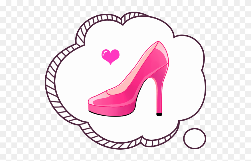 Heels Clipart Chanel - Cartoon Pink High Heels - Png Download