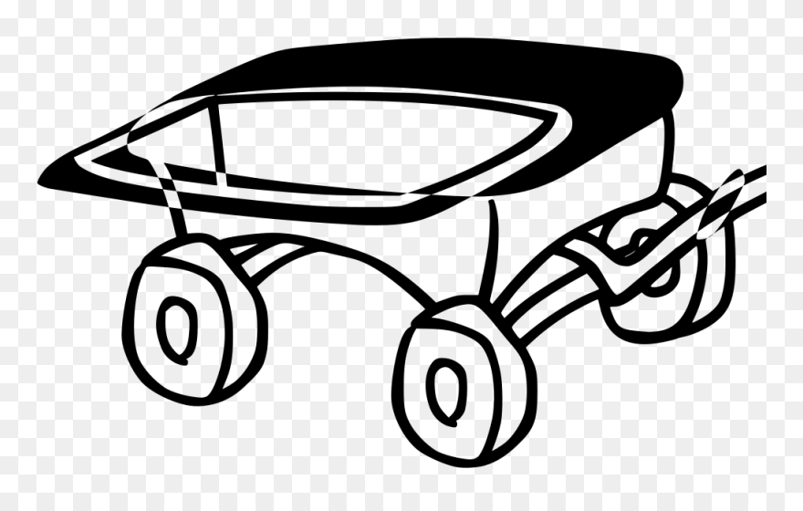 W Is For Wagon Svg Clip Arts - Wagon Clipart Black And White - Png Download