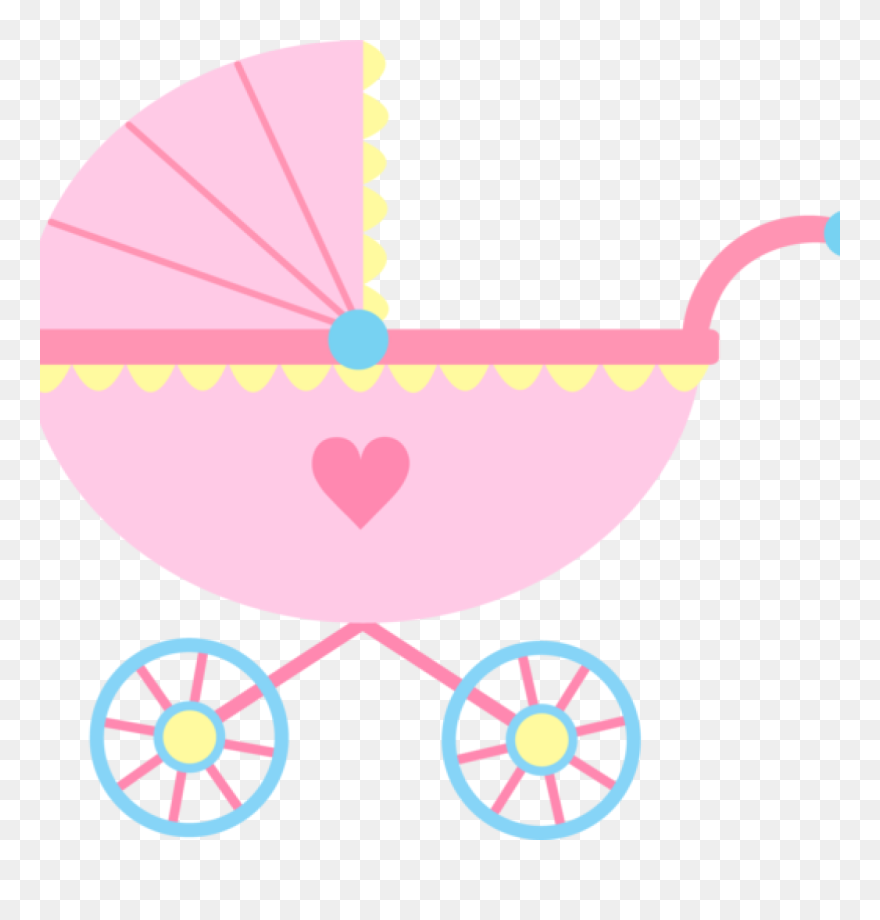 Carriage Clipart Clip Art - Transparent Background Pink Baby Stroller Clipart - Png Download