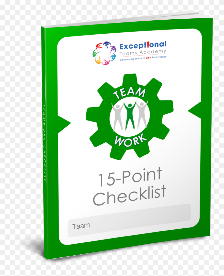 15 Point Teamwork Checklist 3d - Team Clipart