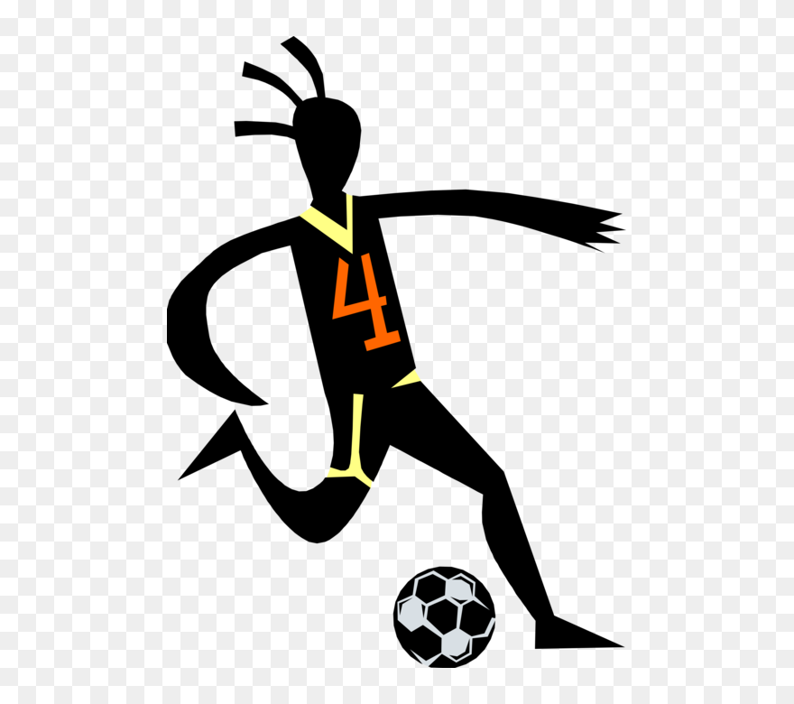 Vector Illustration Of Sport Of Soccer Football Player - Soccer Clip Art - Png Download