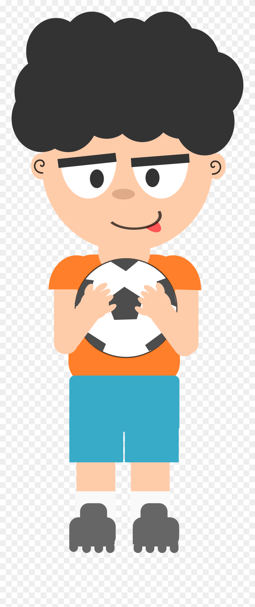 Cartoon Male Playing Soccer Png Clipart