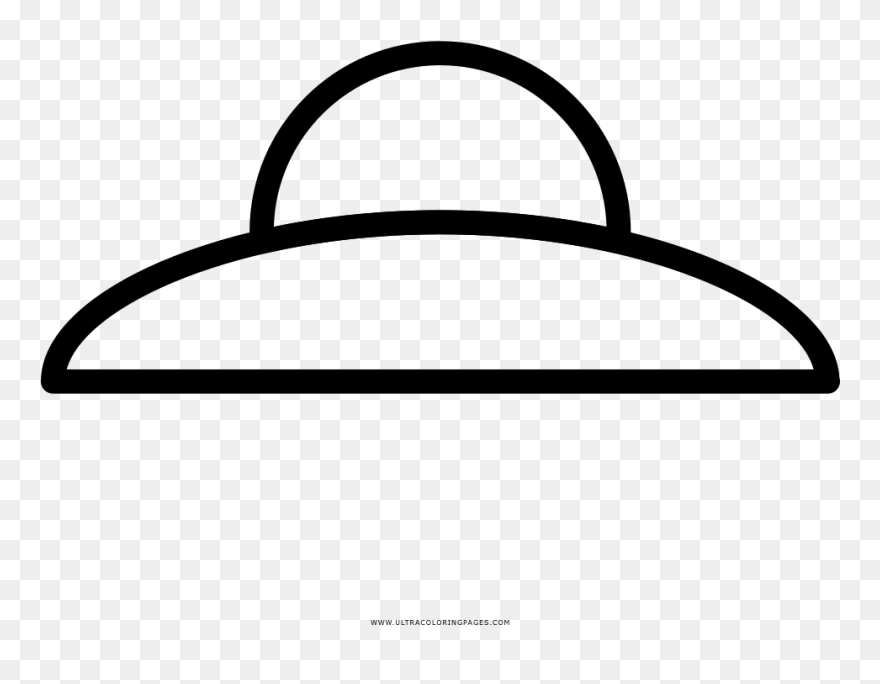 Alien Spaceship Coloring Page Clipart