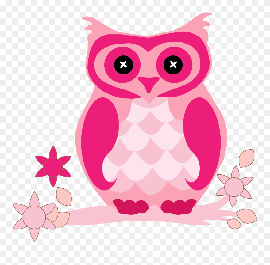 Pink Owl Svg Clip Arts - Chouette Image Dessins Haute Definition - Png Download