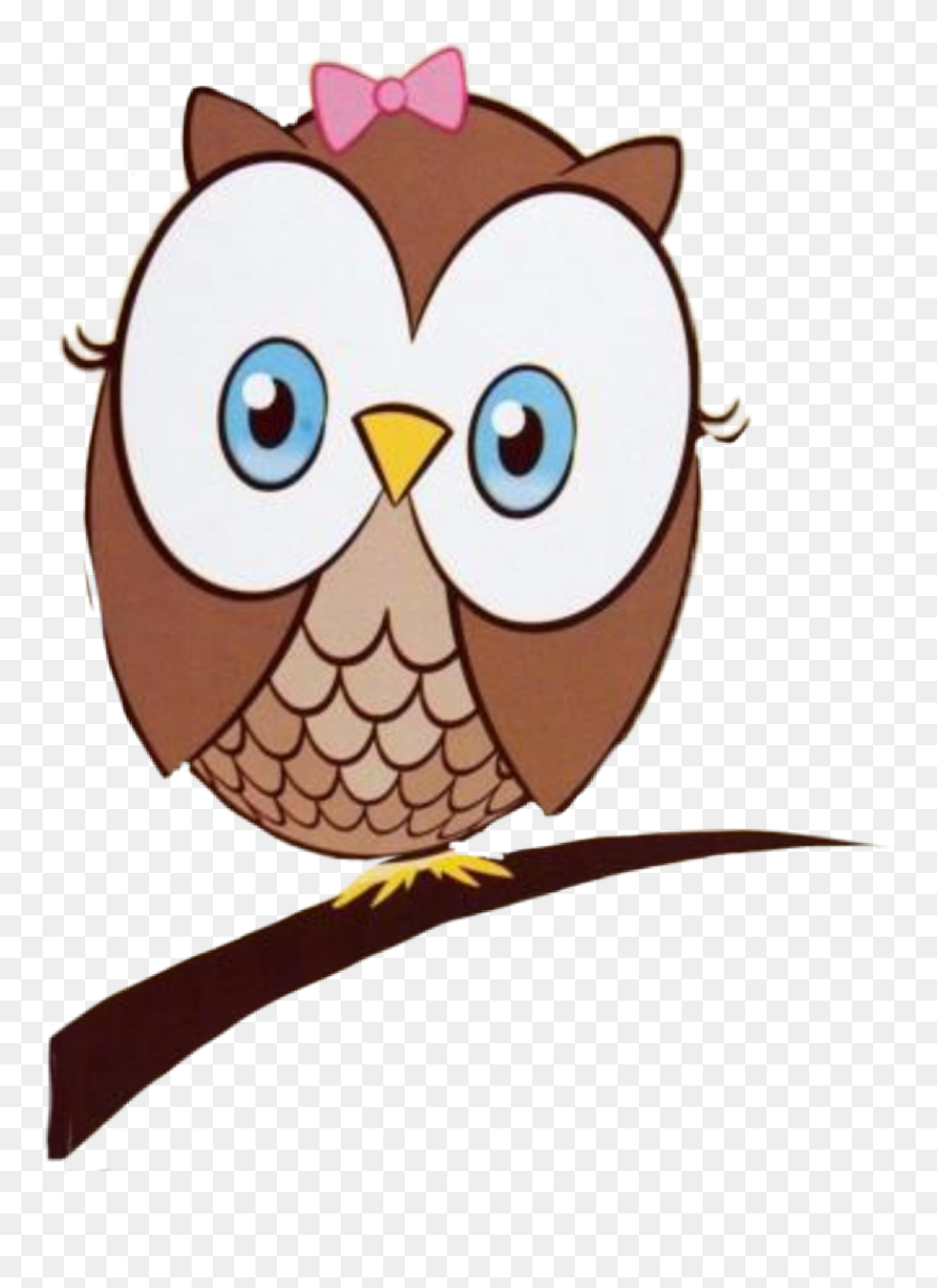 #owl #cutiepie #cute #girlie #hairbow #bowieforever - Cartoon Clipart
