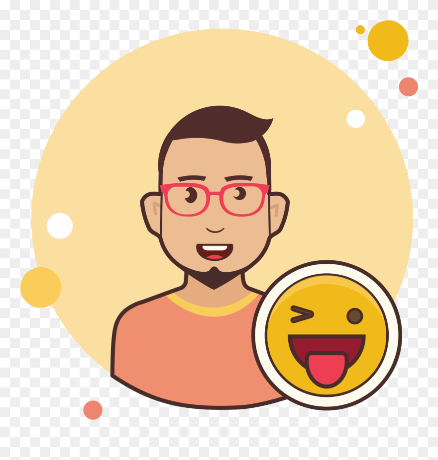 Happy Vector Free Man - Round Avatar User Icon Png Clipart