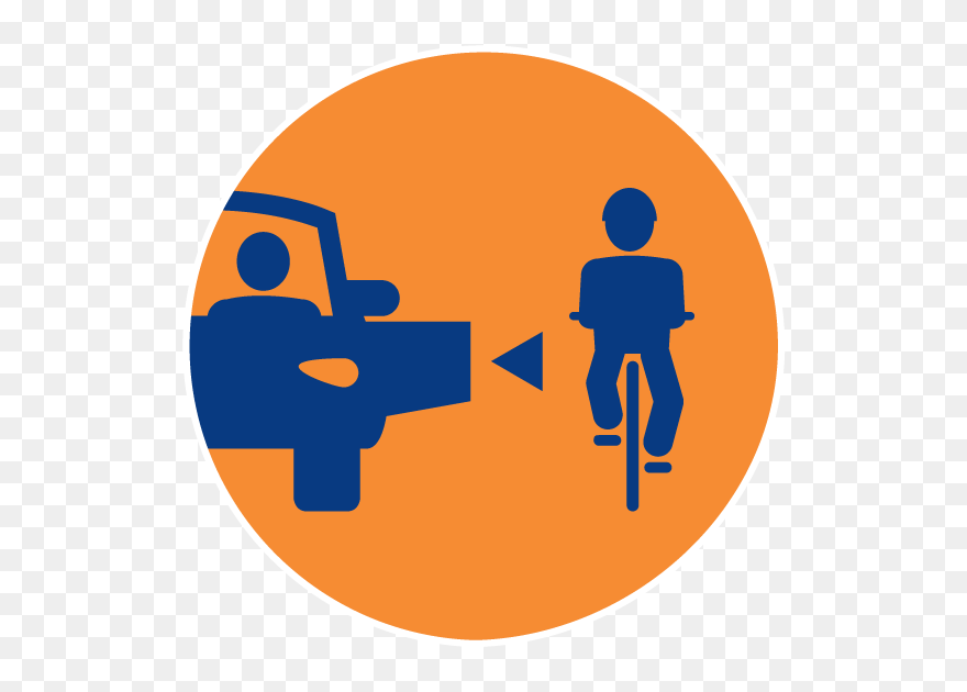 Avoid The Door Zone - Bicycle Safety Clipart