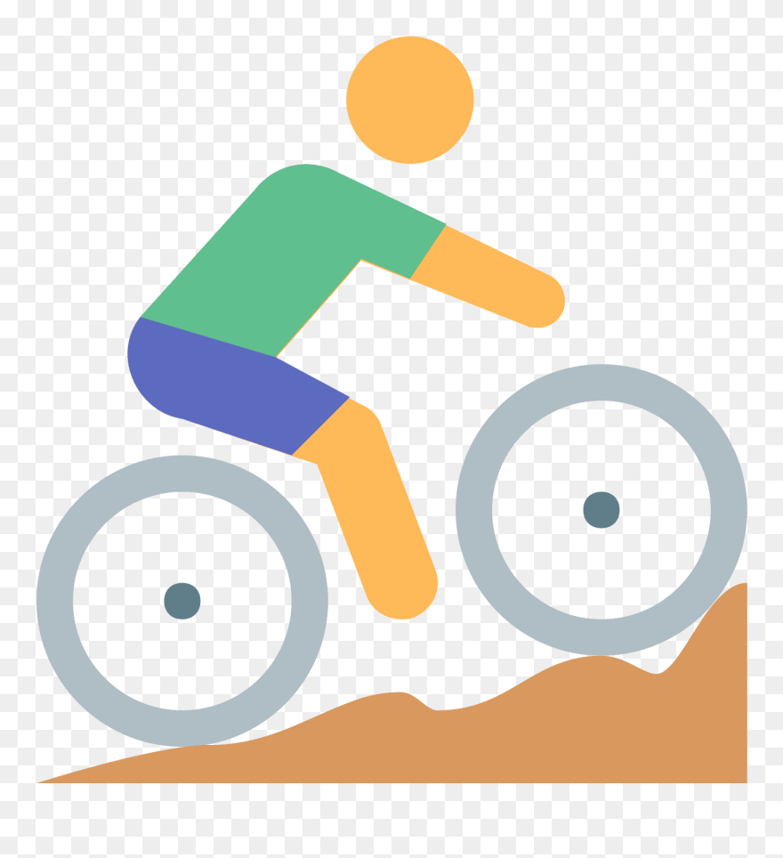 Cycling Mountain Bike Icon - Cycling Icon Colour Clipart