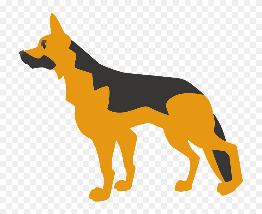 German Shepherd Clipart - Dog Vector - Png Download
