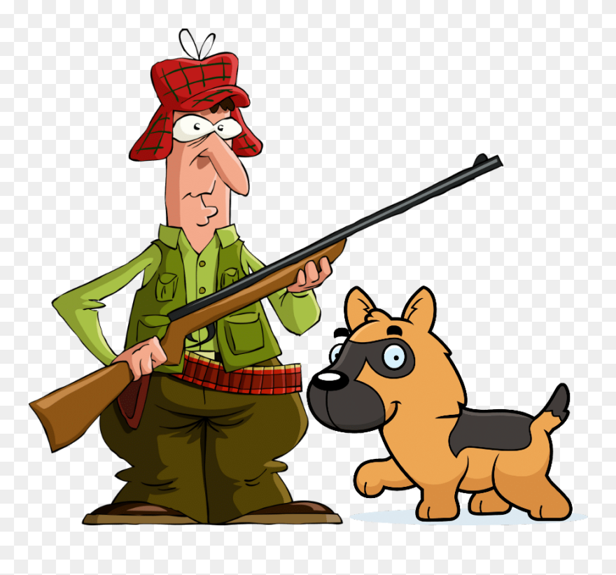 German Shepherd Hunting Dog - Hunter Clip Art - Png Download