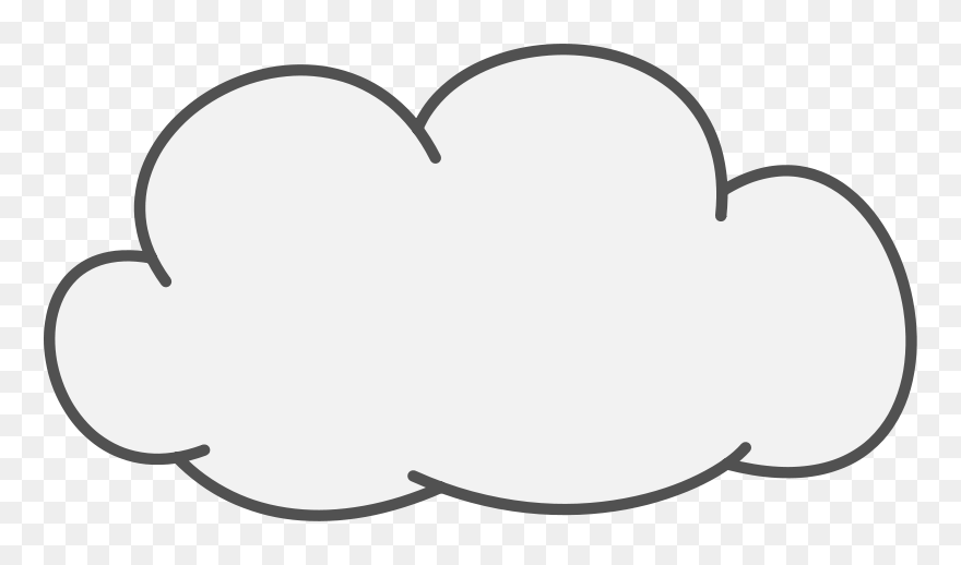 Cumulus Cloud Clip Art Download - Cloud Clip Art Black Background - Png Download