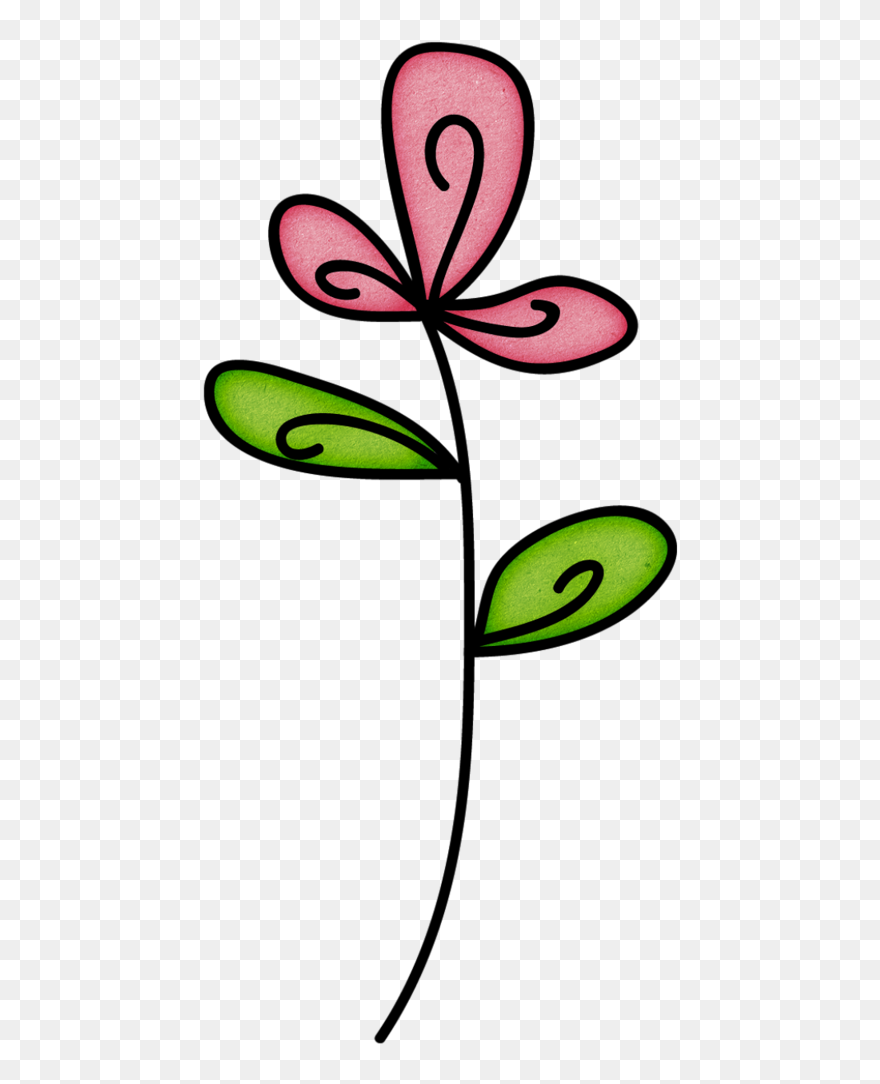 Doodle Flower Png Pack, Minimalist Drawing, Bujo Doodles, - Flower Doodle Clip Art Transparent Png