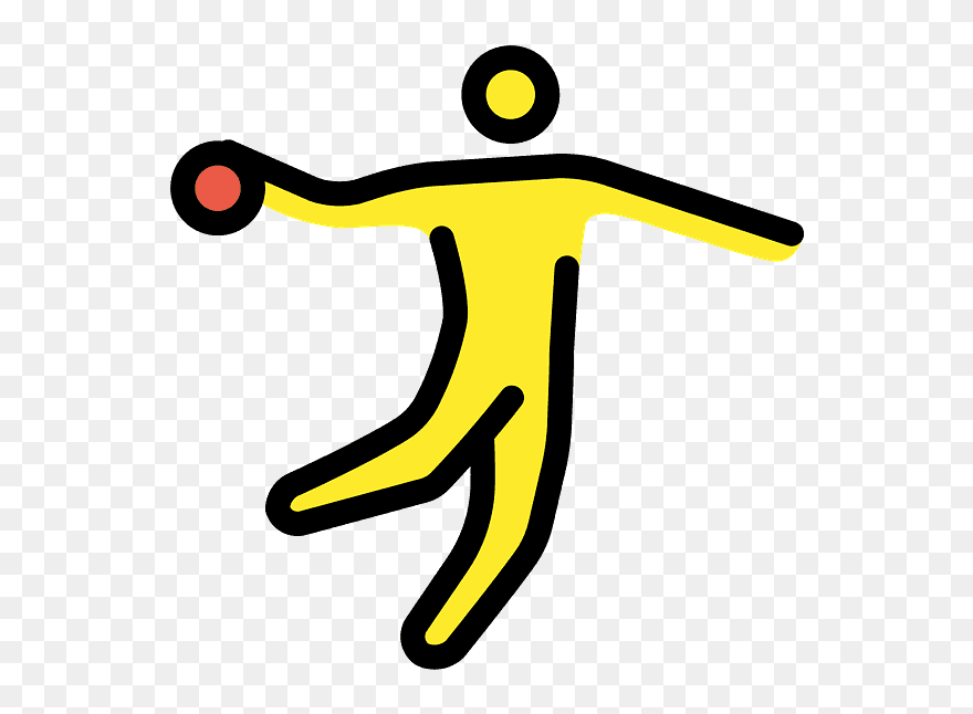 Man Playing Handball Emoji Clipart - Clip Art - Png Download