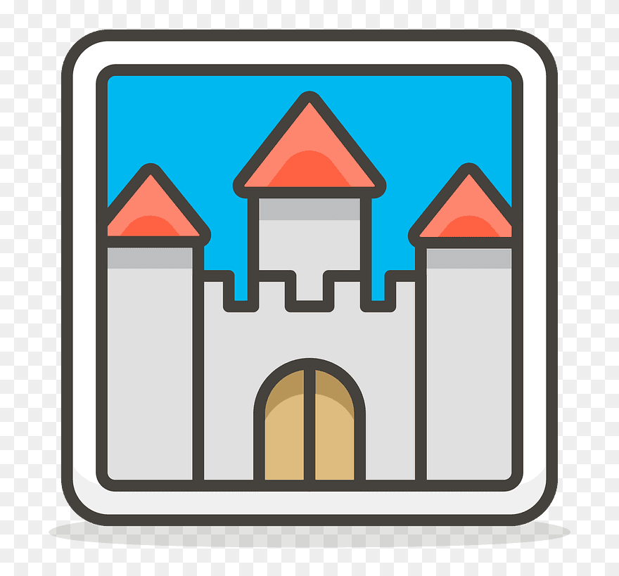 Castle Emoji Clipart - Burg Emoji - Png Download