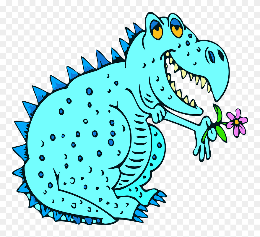 Happy Dinosaur Clipart - Outline Clipart Dinosaur Black And White - Png Download