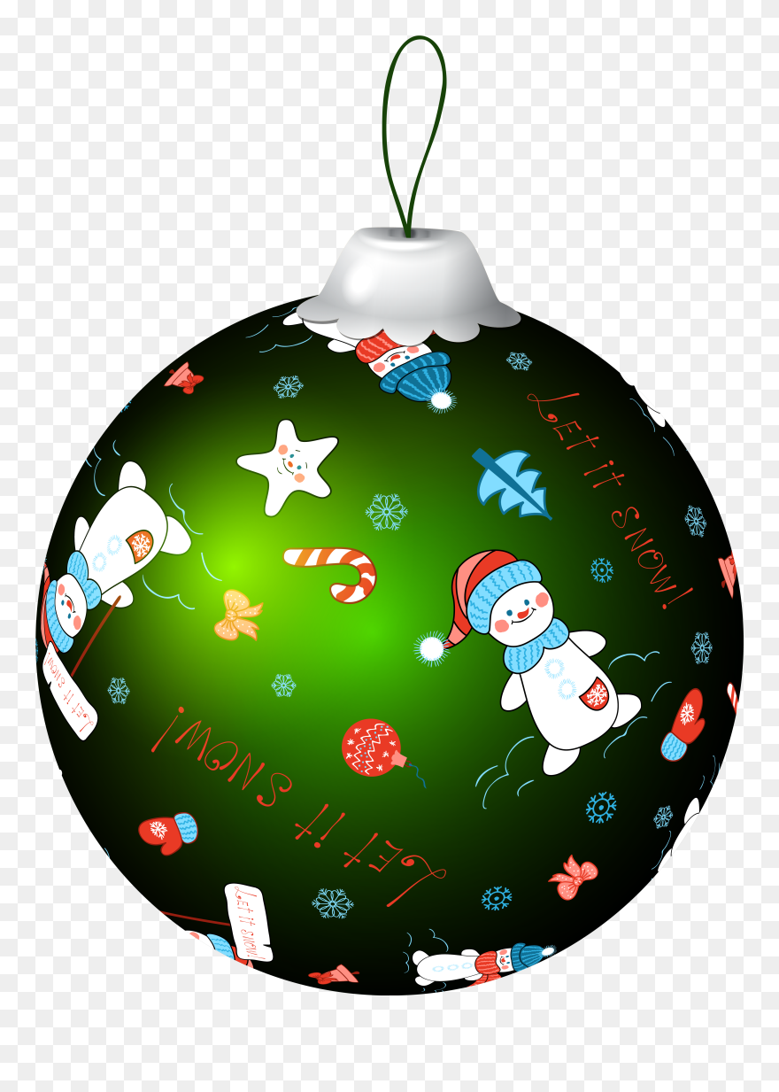 Green Christmas Ornaments Clipart Vector Transparent - Png Christmas Trees Balls