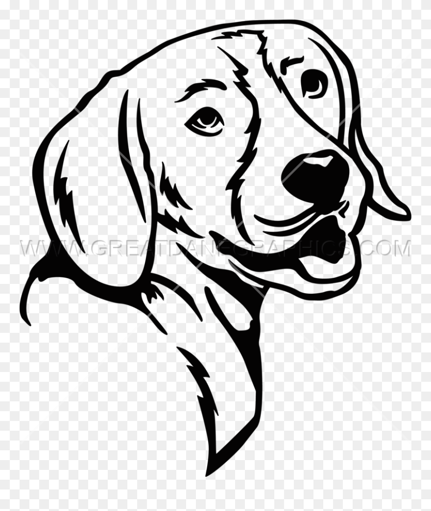 Beagle Clipart Black And White - Black And White Clipart Beagle Puppy - Png Download