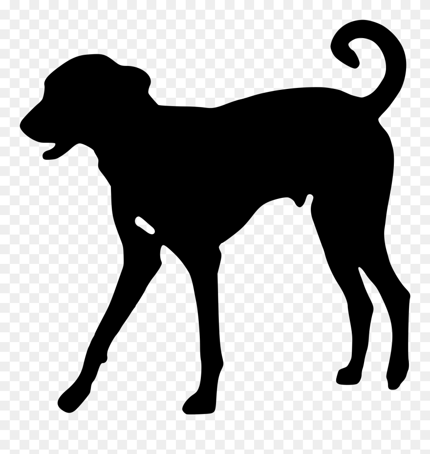 Greyhound Beagle Dobermann Clip Art - Silhouette Dog Clipart Transparent Background - Png Download
