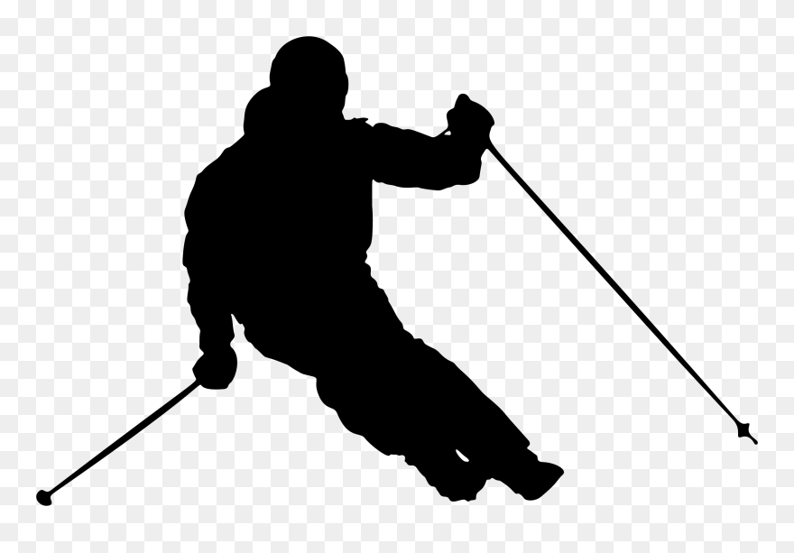 Man Silhouette Big Image - Skiing Clipart Png Transparent Png