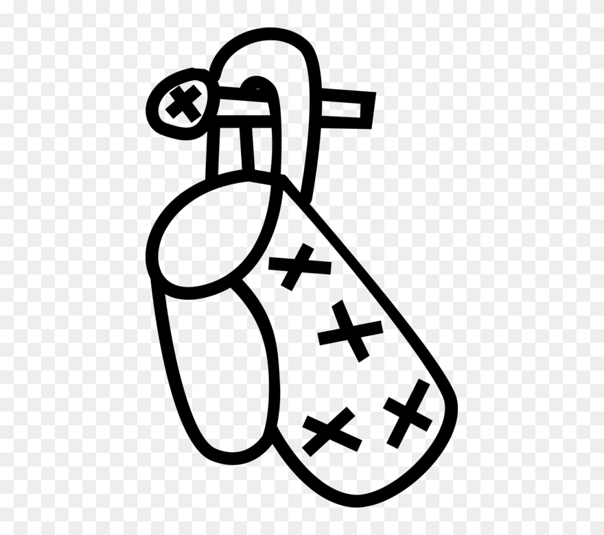 Vector Illustration Of Kitchen Oven Mitt Insulated Clipart