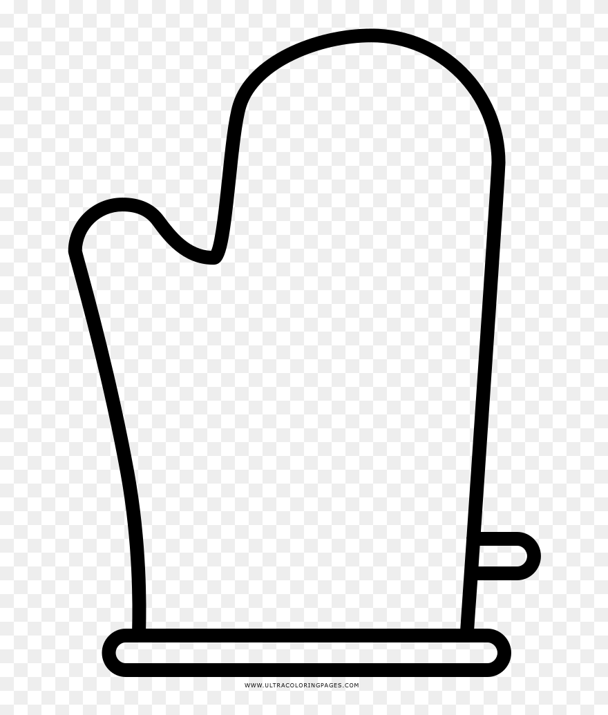 Oven Mitt Coloring Page Clipart