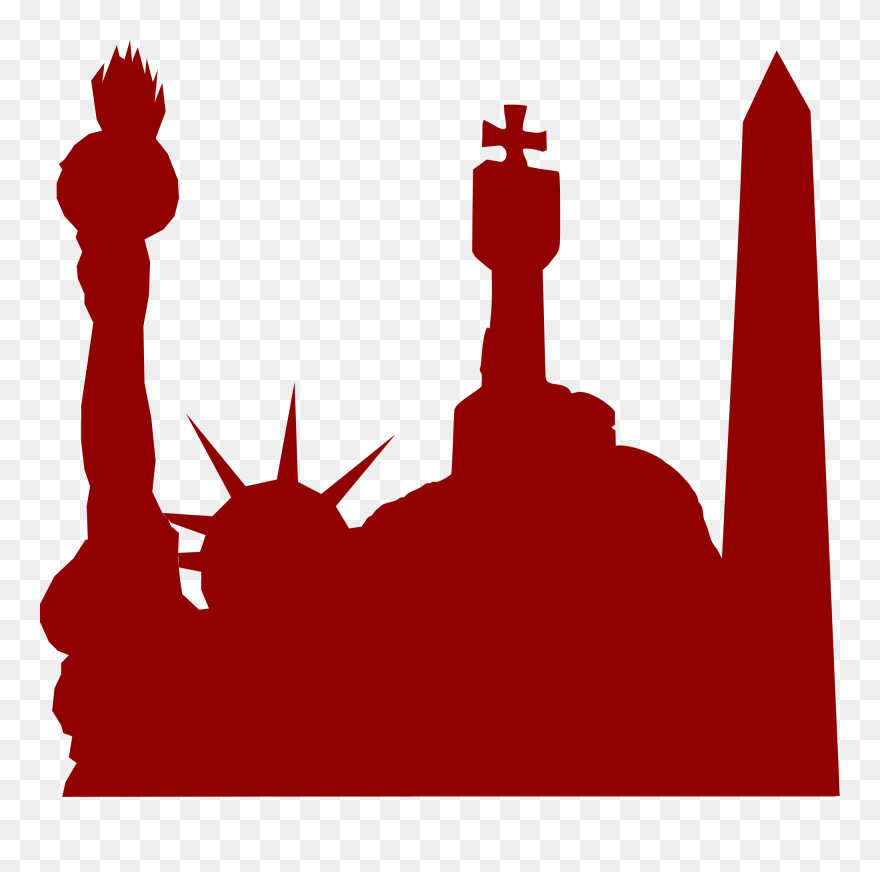 Europe Clipart French Monument - Statue Of Liberty Silhouette - Png Download