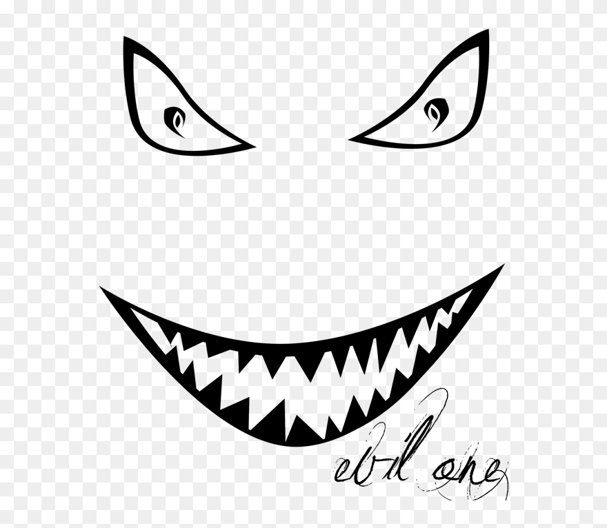 Transparent Cartoon Mouth Png - Evil Smile Cartoon Clipart