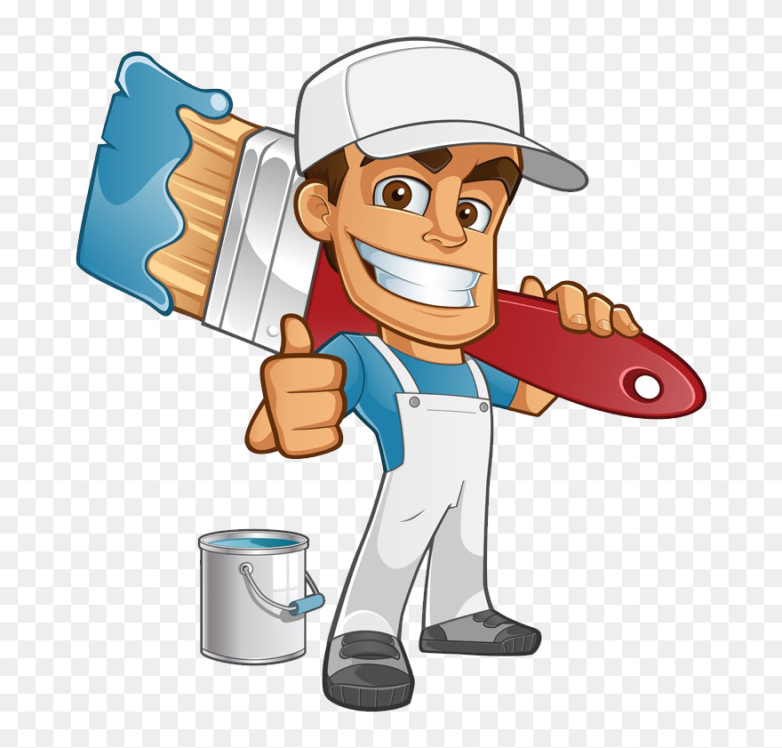 Download Logo Of Painter Man Cartoon For Dk Bassetts Painting Painter
