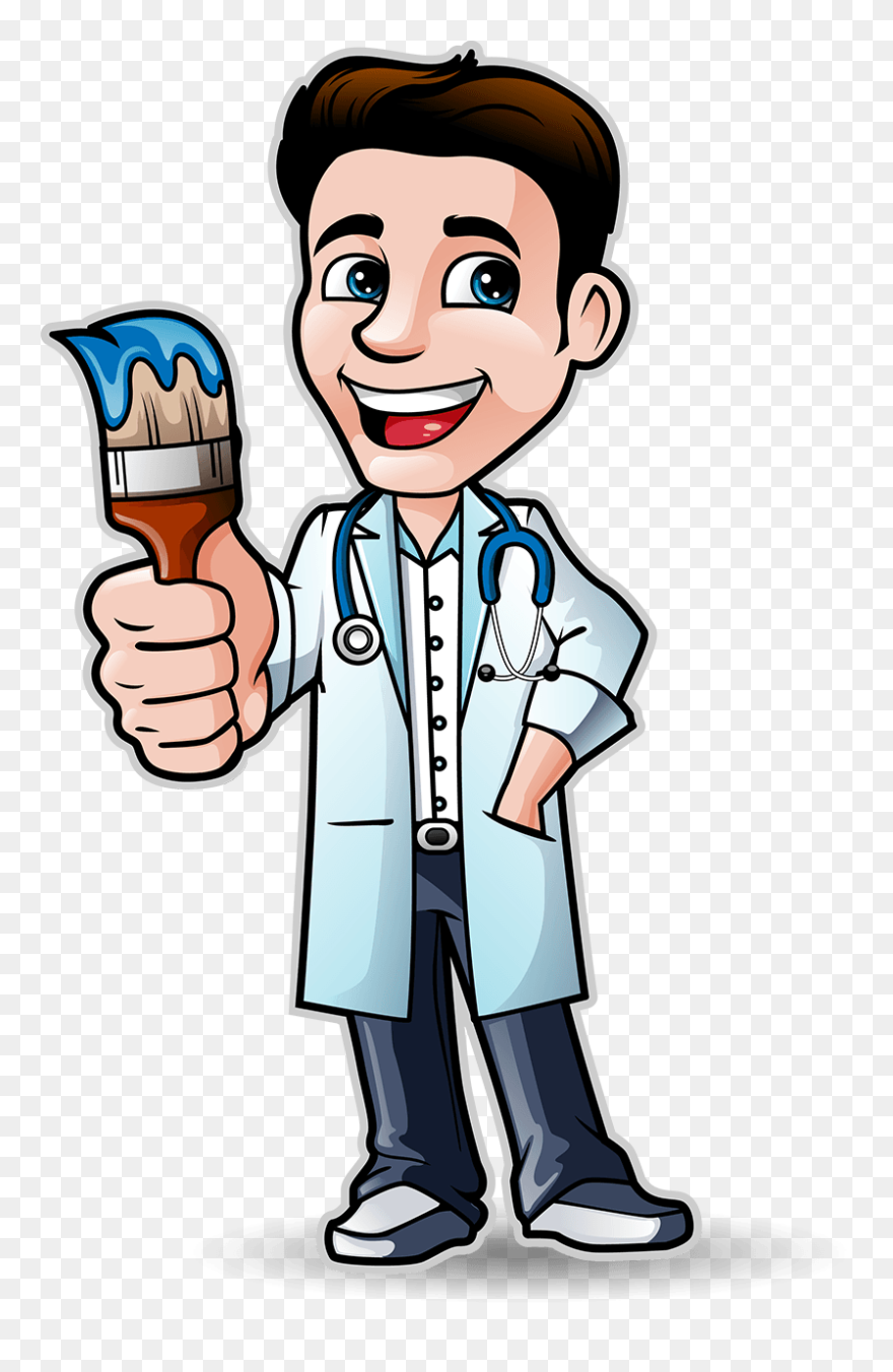 Dr Paint Mascot - Dr Paint Clipart