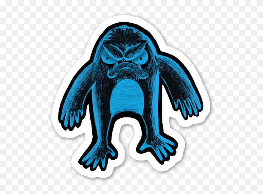 Grumpy Butt Sticker - Illustration Clipart