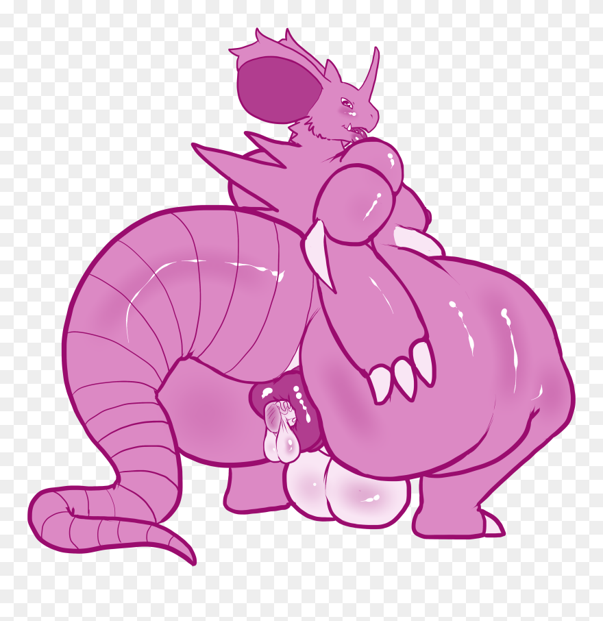 Nidoking Butt - Cartoon Clipart