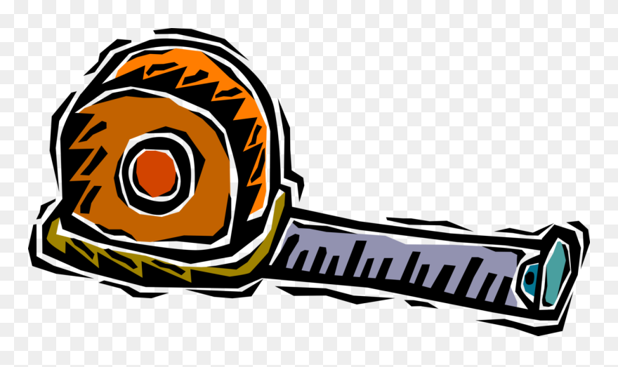 Vector Illustration Of Tape Measure Or Measuring Tape - Trena Cartoon Png Clipart