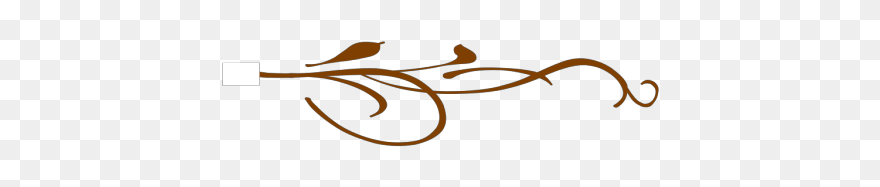 Swirl Brown Top Png Icons - Calligraphy Clipart