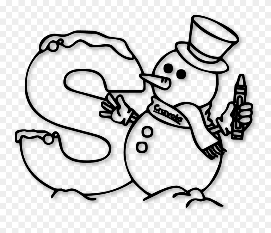 Transparent Poster Clipart - S Is For Snow Coloring Page - Png Download
