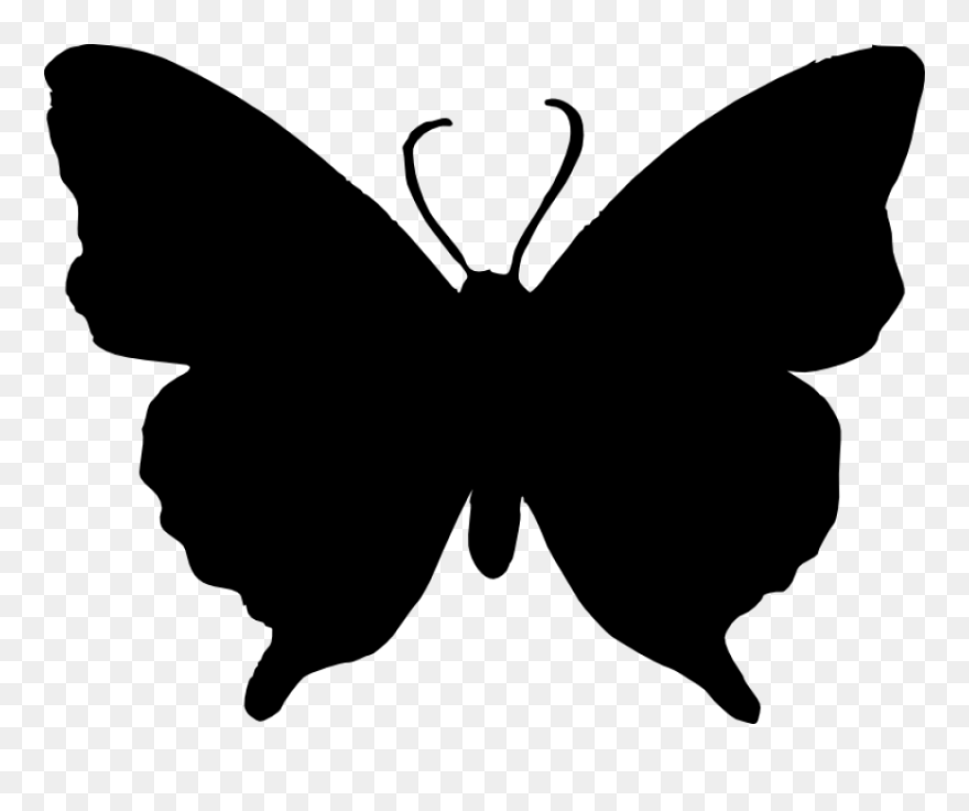 Butterfly Silhouette Clip Art - Butterfly Png Black And White Transparent Png