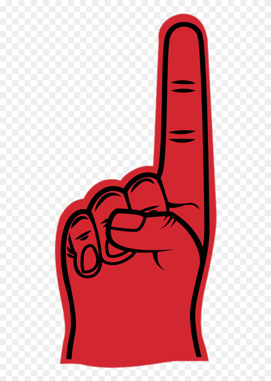 Finger Clipart Foam - Transparent Foam Finger - Png Download