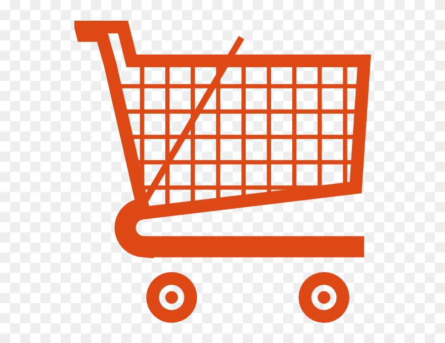 Orange Shopping Cart Clip Art Clkerm Vector Clip - Shopping Cart Clip Art - Png Download