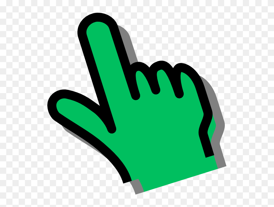 Green Hand Clip Art At Clker - Mouse Hand Png Transparent Png