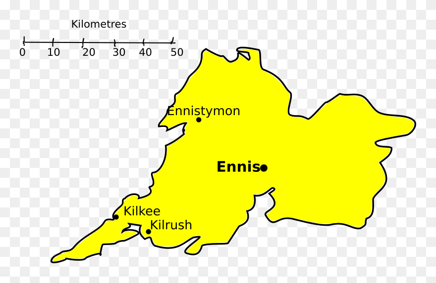 County Clare Png Images - Clare Map Outline Clipart