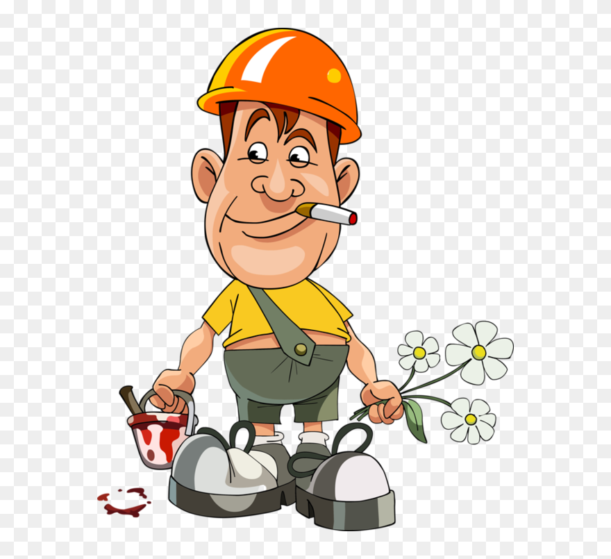 Transparent Workers Clipart - คน ดูด บุหรี่ การ์ตูน - Png Download