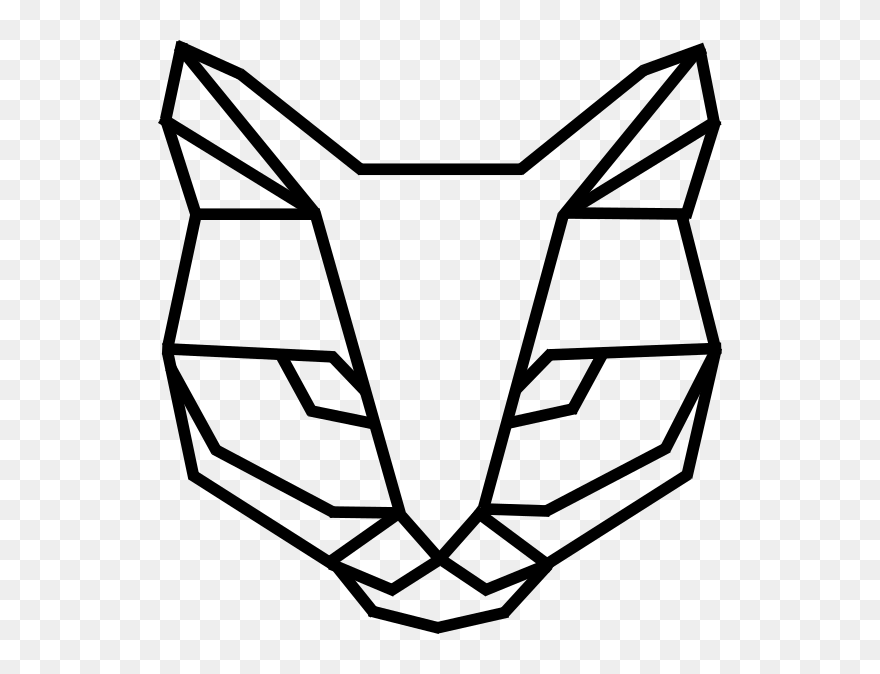 Origami Cat Head Drawing Clipart
