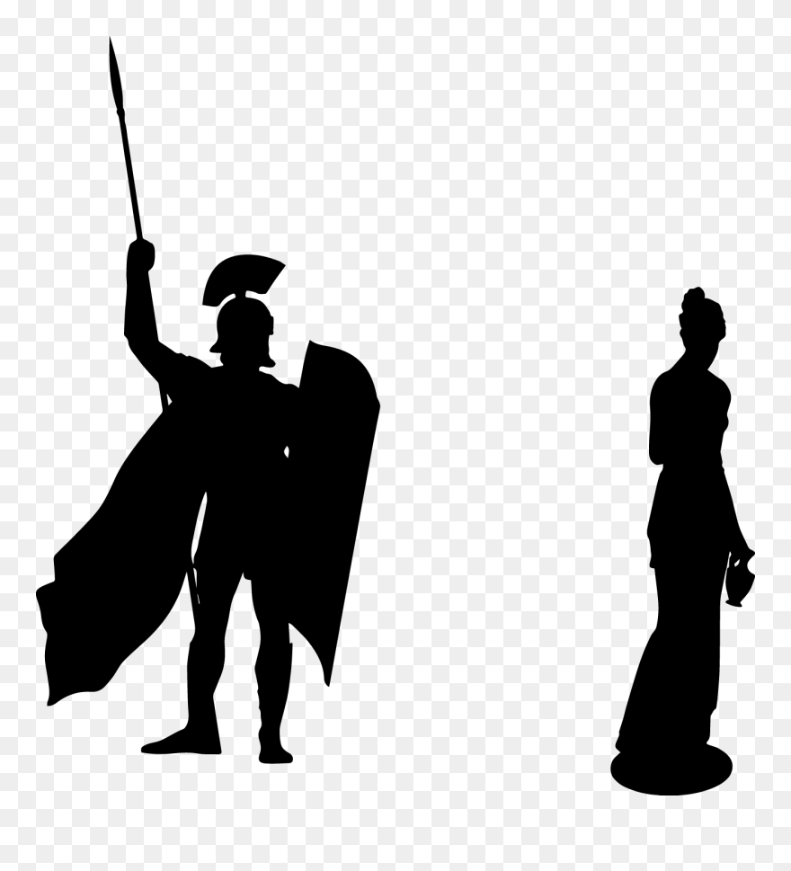Roman Styled Shadow Portraits - Ancient Roman Silhouette Clipart