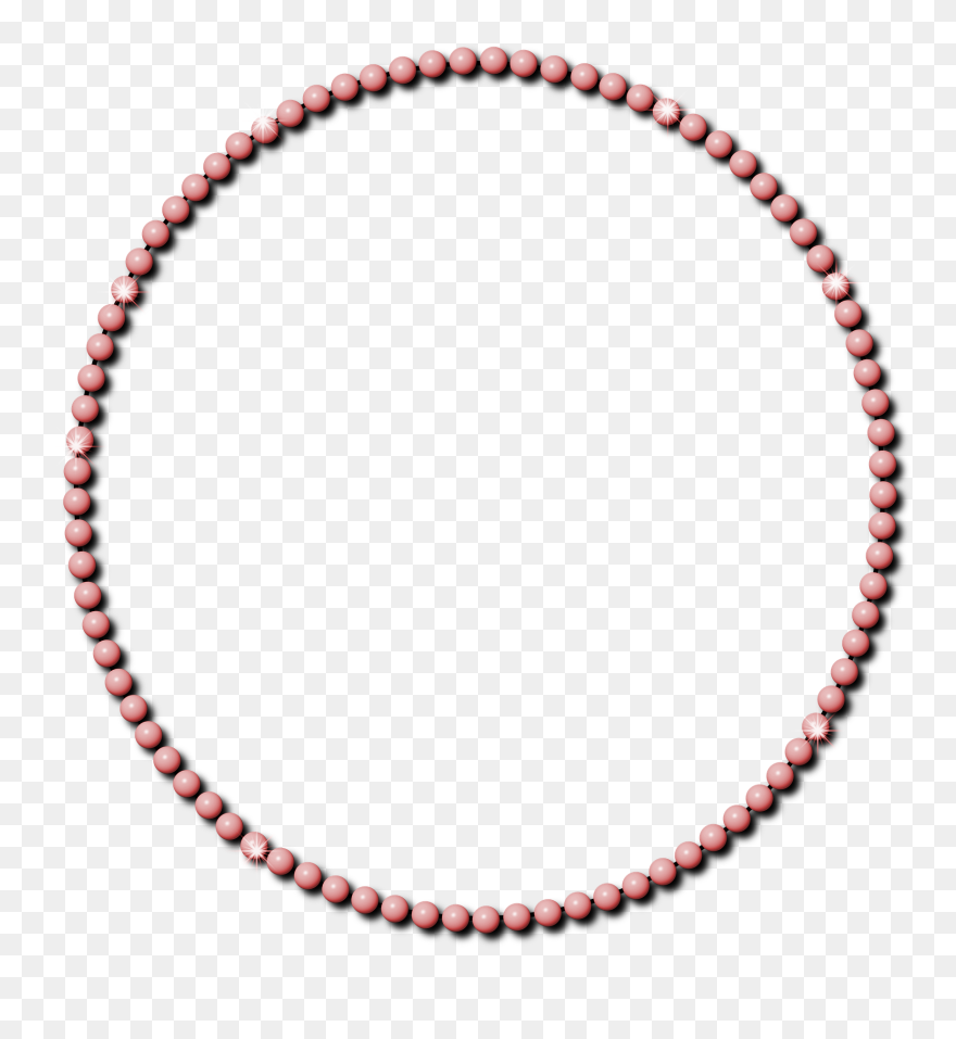 Pearls Border Clipart Cliparthut Free Clipart - Gold Pearls Oval Frame Clipart - Png Download