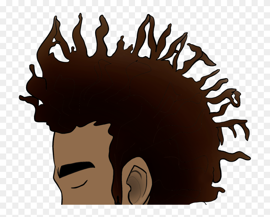 Men Nappy Hair Drawing Clipart