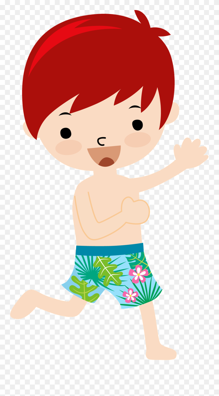 Surfing Clipart Kids Beach Party - Kids At The Beach Transparent Cartoon - Png Download